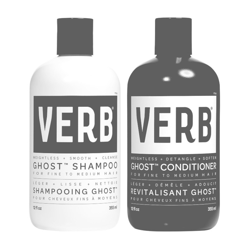 VERB Ghost shampoo and conditioner bottles